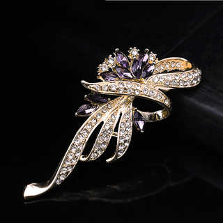 Yueqing yipinshui brooch women's corsage suit cardigan sweater pin scarf button fixed clothes forget-me-not purple