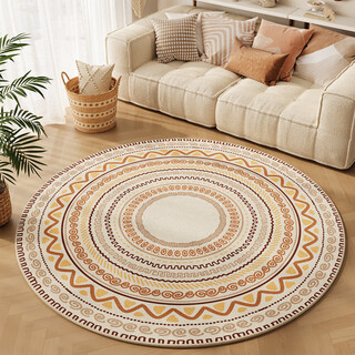 Gudie american retro living room coffee table blanket bohemian round carpet computer chair cushion sofa rocking chair dornier-122 bohemian a diameter 80cm thickened 8mm sound insulation