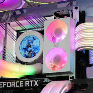 内存超频散热器PWM温控风扇5V ARGB神光同步电脑D5 D4 6025高性能 大镰刀 白色 镂空 ARGB