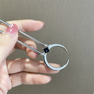 Chuxiang crescent metal u-shaped hairpin simple modern daily hairpin hairpin niche design hair accessories 2025 new style