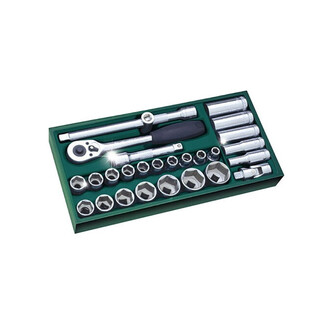 Auto repair set 12.5mm series socket wrench set metric tool holder auto repair tool set 27-piece set 09903 customized