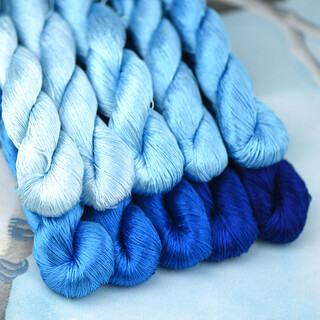 Other embroidery craftsmen no. 102 su embroidery embroidery silk thread entangled velvet flower silk embroidery thread handmade embroidery thread sky blue embroidery thread 10 colors each 1 large