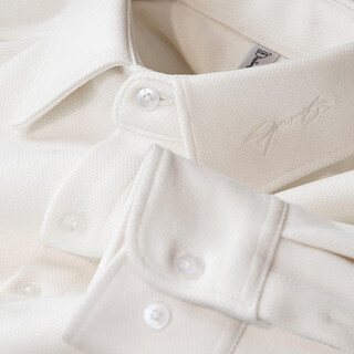 Prideme light luxury winter thickened warm woolen material shirt men's long-sleeved slim business casual shirt men's top bns2633-white xl weight recommendation 130-150jin jin equals 0.5 kg