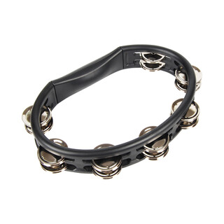 drumplayer双排铃鼓ABS黄铜手摇铃专业打击乐器手摇铃鼓手拍舞蹈乐器配件 黑色