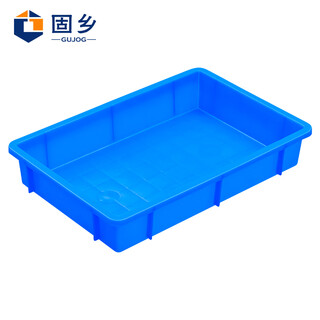 Guxiang plastic square tray assembly line tray warehouse parts classification tray breeding tray blue no. 2 440x295x80mm model ql-lfp-02