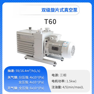 Axis bipolar direct-coupled rotary vane vacuum pump air conditioner refrigerator laboratory small industrial air pump t60 integrated/aviation aluminum shell/380v