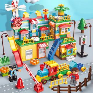 费乐（FEELO）兼容乐高大颗粒儿童拼装积木玩具男女孩生日礼物风车1624-1