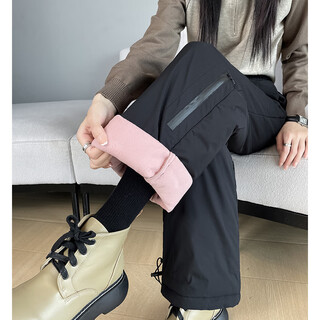 Ruichen waterproof down pants women's outer wear winter northeast minus 40 degree cold-proof pants thickened assault pants mountaineering three-proof cotton pants black 2xl 126-135jin jin is equal to 0.5 kg select