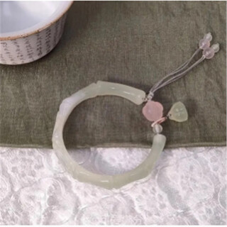 Qimei lian lotus bracelet girlfriend bracelet ancient style white moonlight bracelet light luxury new chinese style hand-woven bracelet best friend bamboo pink lotus