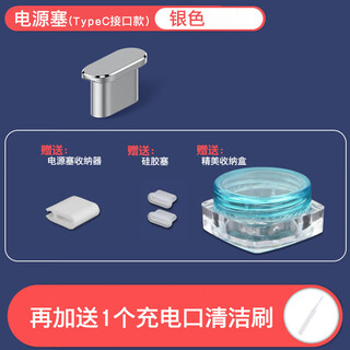 Rigorous vivo x100s mobile phone dust plug x100ultra power plug data port plug x100spro charging plug type-c port plug silver x 1 set free storage box