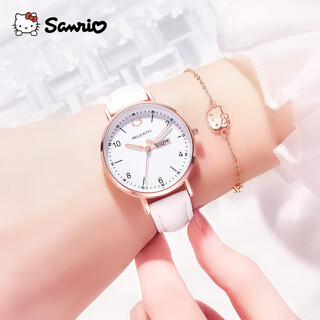 Hello kitty sanrio watch female student junior high school exam watch hello kitty dual calendar quartz watch girls birthday gift