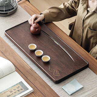 Tea art nobles choose shanxing rosewood walnut color 60x28 tea tray kung fu tea set single product home office small drainage type