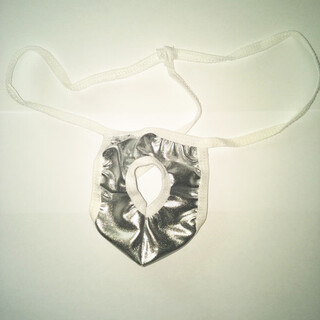 Open hole t-string men's underwear breathable stretch mid-waist t-string pants one size fits all 160jin jin equals 0.5kg inside silver one size fits all