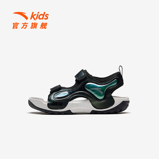 Anta children's sandals boys' beach shoes 2024 summer new breathable and comfortable outdoor arch sandals black-4 30