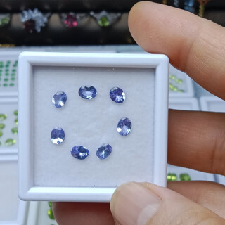 Drjefun's national stone tanzanite produced in tanzania is natural unburned, pure and full of fire color 3*4 purple tone natural tanzanite