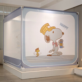 Category a maternal and infant level baby mosquito net cartoon digital printing bed type three door dust top summer mosquito mr. diwang 1 point 5*2m