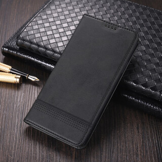 Ju xiaozhi is suitable for xiaomi 14 mobile phone case, clamshell leather case, wallet type card case, all-inclusive anti-fall soft inner shell protective cover, buckle-free magnetic suction, xiaomi 14 black