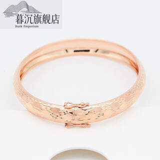 Duchenhui orchid russian 585 purple gold car flower wide fashion bracelet women's low-key rose gold 14k gold new bracelet