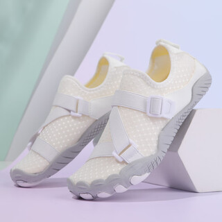 Ershanji indoor fitness shoes women's jump rope pilates jump exercise yoga shoes casual non-slip training squats and deadlifts outdoor shoes multifunctional sports shoes white size 36