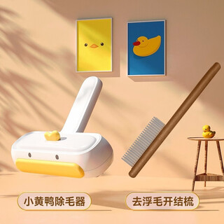 Huayuan pet equipment (hoopet) pet hair sticker bed shaving remover floating hair brush hair suction device dog and cat hair cleaner removal roller hair remover brush little yellow duck hair sticker + wooden handle hair remover comb