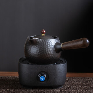 Nanji ceramic teapot electric ceramic stove household living room small tea stove pot tea old white tea pu'er tea set hammer pattern side handle kettle 700ml + square electric ceramic stove 900w