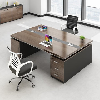 Mu zhexi office furniture desk double seat face-to-face manager's room modern financial table (double short cabinet) 160*120*75