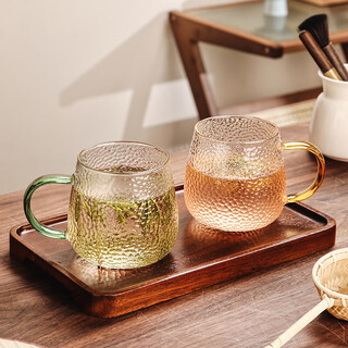 Cristalglass heat-resistant glass water cup set tea cup with handle drinking cup large capacity household milk cup coffee cup