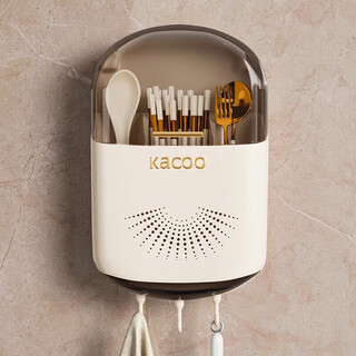 Added light luxury chopstick storage box wall-mounted household chopstick barrel kitchen drain rack chopstick basket chopstick cage spoon bucket