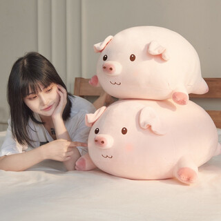Zhuoqu (zhuoqu) cute pig doll plush toy girl pig doll comfort companion pillow 520 female gift bobo pig silly style one 80cm
