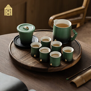The culture of the forbidden city is rising day by day. tea set, high-end tea set, teacup, forbidden city cultural and creative gifts, birthday gift, gift box (set of 9)