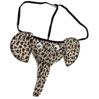 Men's elk briefs shorts halloween costume party funny sex show animal sex thong elephant