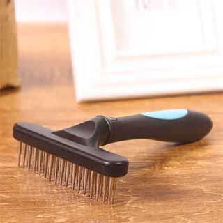 Jiajiemei dog hair brush depilation comb long-haired alaskan border collie golden retriever special large dog nail rake comb sky blue
