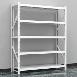 Real shelf storage shelf layer rack home warehouse with 200*40*200/5-layer cargo light supermarket display rack white steel storage rack rack can be customized