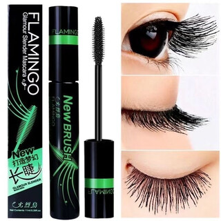 Flamingo slim mascara is waterproof and sweat-proof and does not smudge. it is encrypted, thick, elongated and curled. it is long-lasting and does not take off makeup. flamingo envy slim mascara