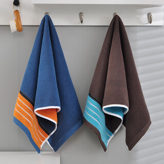 Shantou lincun towel pure cotton face wash household soft absorbent lint-free hotel shower men and women adult thickened cotton face towel 2 pieces beautiful series 100% cotton 75x35cm