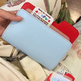 Ontc multifunctional color matching passport holder travel ticket high-looking storage bag id card holder portable protective case red and blue color matching passport holder 1