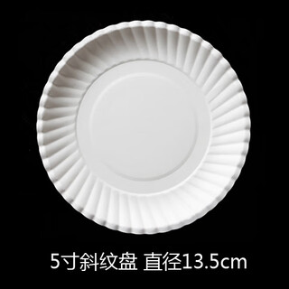 Nanluo disposable paper plate paper bowl paper plate cake plate square plate knife fork spoon painting barbecue diy handmade kindergarten 5-inch twill plate 50 pieces