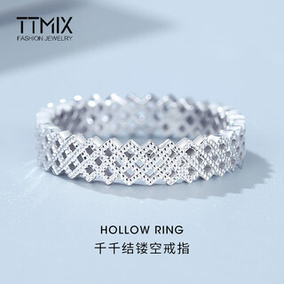 Ttmix women's pt950 platinum ring geometric diamond fashion platinum high-end ring birthday gift 10# 3.5-3.7g