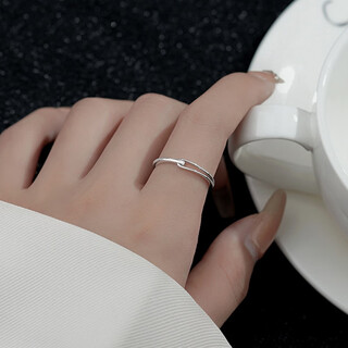 Su shiliu 925 silver rupert's tears ring women's index finger niche design single open ring birthday gift for girlfriend rupert's tears ring (female)