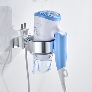 Hooray punch-free bathroom hair dryer rack bathroom hair dryer rack wall-mounted suction cup hair dryer rack silver (no punching) can hold a flat hair dryer