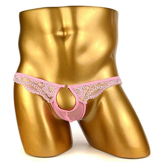 Confidential delivery, sexy men's sexy underwear, men's thong underwear, fully transparent t-pants, passion-free nightclub opening, large size gay men using male masturbation, alternative transparent, pink, one size fits all