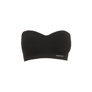 Muroqian xiaoxiang shoulder strapless bra seamless push-up non-slip tube top beautiful back bra summer thin women's chest wrap black s