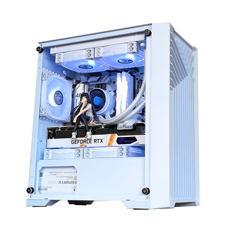 Wanjia organ black and white computer case desktop matx case glass side transparent/support 240 water cooling/backline/usb3.0/independent power supply chamber organ white