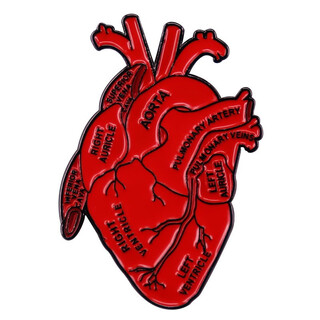 Uhfr anatomy heart art enamel pin badge