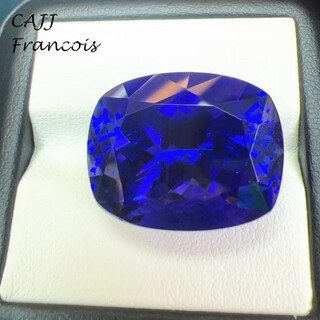 Cajj francois 29.39 carat tanzania tanzanite cushion shape loose stone 20.48x16.06x12.12mm