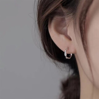 Xinshe s999 silver mobius earrings for women 2025 new light luxury earrings simple high-end earrings earrings gift pair + gift box packing