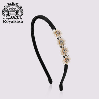 Royal salsa korean hairband hair accessories hairband face wash headband imitation crystal hairpin bangs press hairpin clip head jewelry gold