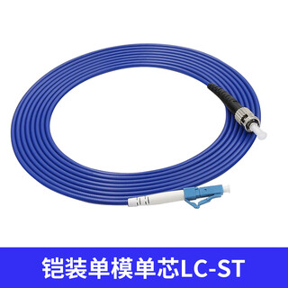 Armored optical fiber jumper sc to lc-fc-st rat-proof and tensile single-mode single-core 10m/30/50m pigtail extension telecom-grade armored single-mode single-core lc-st 100m