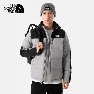 The north face men's down jacket outdoor warm water-repellent goose down 4u82 gray/a91 xl