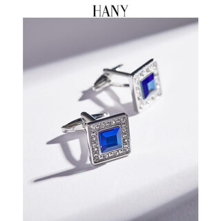 Hany cufflinks light luxury buttons men's french shirt sapphire customized high-end shirt cuffs as a gift for boyfriend cufflinks sapphire classic